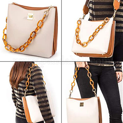 Handbag Chain Straps 2Pcs 10 Inch Bag Replacement Strap Enamel
