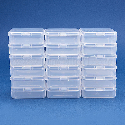 Wholesale BENECREAT 18 pack Square Clear Plastic Bead Storage