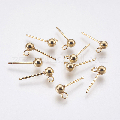 Wholesale 304 Stainless Steel Stud Earring Findings 