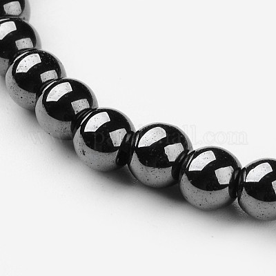 Braccialetti sintetici di stirata dell'ematite&nbsp;BJEW-P0131-01-1