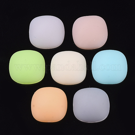 Rubberized Style Acrylic Cabochons X-OACR-T020-036-1