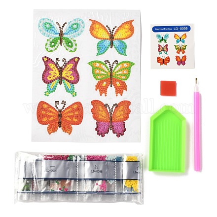 DIY Schmetterling Diamant Malerei Aufkleber Kits für Kinder DIY-O016-11-1
