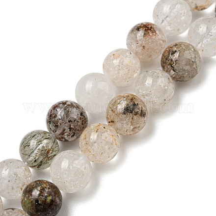 Natural Lodolite Quartz Beads Strands G-R494-A09-03-1