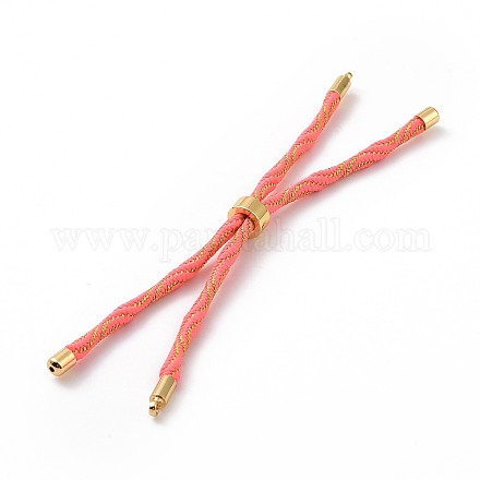 Bracelets argentés en corde de nylon MAK-C003-03G-05-1