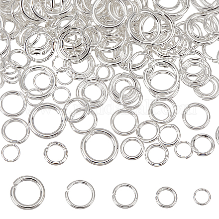 UNICRAFTALE 200 Pcs 5 Sizes Stainless Steel Open Jump Rings 4-8mm Round Rings Silver Jump Rings for Jewelry Making Connector Rings for DIY Craft Earring Bracelet Pendant Choker Jewelry Making STAS-UN0048-97-1