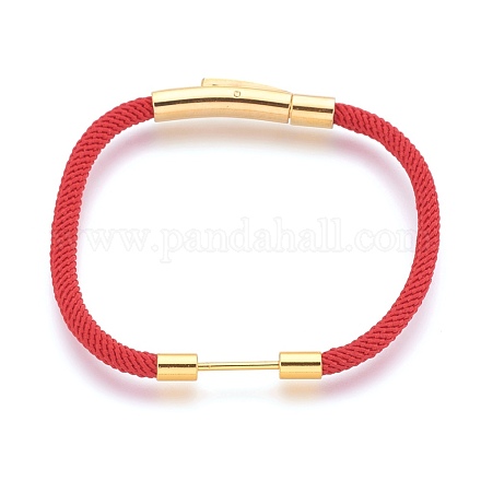 Bracelet en coton avec cordon torsadé MAK-E665-10A-1
