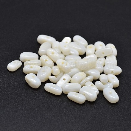 Natürliche ovale Perlen aus Süßwassermuscheln SHEL-O001-19-1
