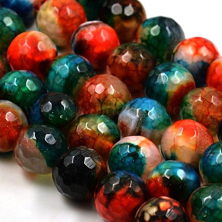 Natural Agate Round Bead Strands G-M115-13-1