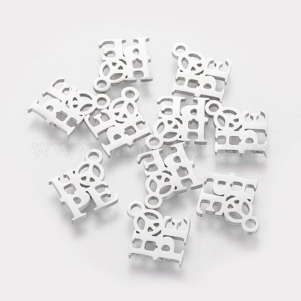 201 Stainless Steel Charms STAS-Q201-T124-1