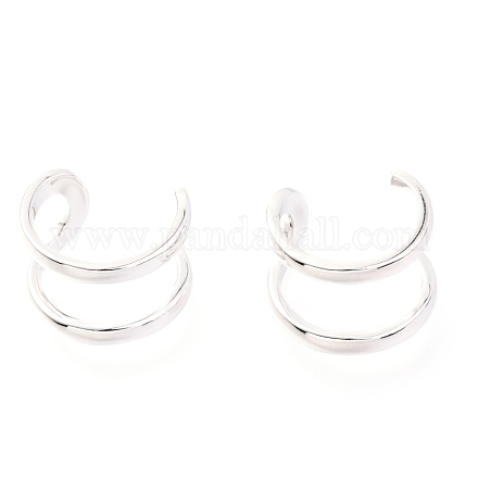 Pendientes de puño de plata de ley chapados en rodio antideslustre de 925 pieza&nbsp;EJEW-H124-11P-1