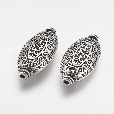 Perles en filigrane d'alliage de style tibétain TIBEB-D037-03AS-NF-1