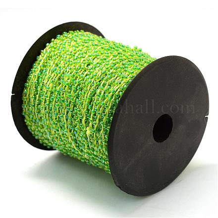 Inside Color Transparent Seed Beads Cords OCOR-R039-H02-1