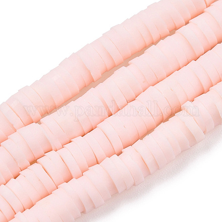 Plats ronds espaceurs de perles en pâte polymère fait main CLAY-R067-4.0mm-27-1