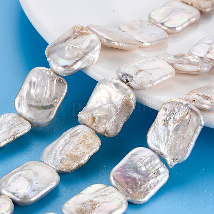 Naturales keshi abalorios de perlas hebras PEAR-S020-K04-1