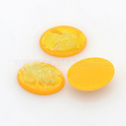 Oval Resin Imitated Opal Cabochons CRES-L007-01-1