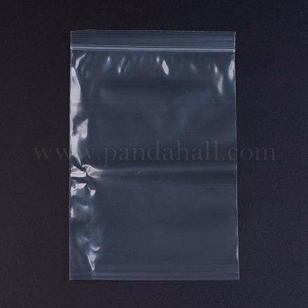 プラスチックジップロックバッグ  再封可能な包装袋  トップシール  セルフシールバッグ  長方形  ホワイト  24x16cm  片側の厚さ：3.1ミル（0.08mm）  100個/袋 OPP-G001-I-16x24cm-1