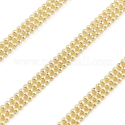 Chaînes de perles à billes triple ligne en laiton CHC-M025-13G-1