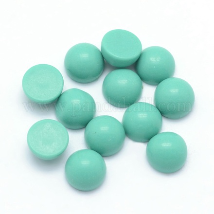 Synthetic Green Turquoise Cabochons G-P393-R09-4mm-1