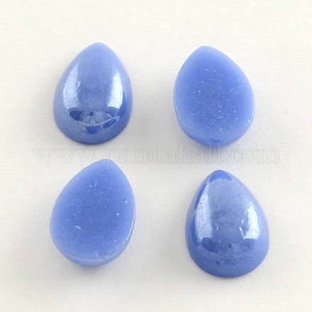 Pearlized Plated Opaque Glass Cabochons PORC-S778-13x18-10-1