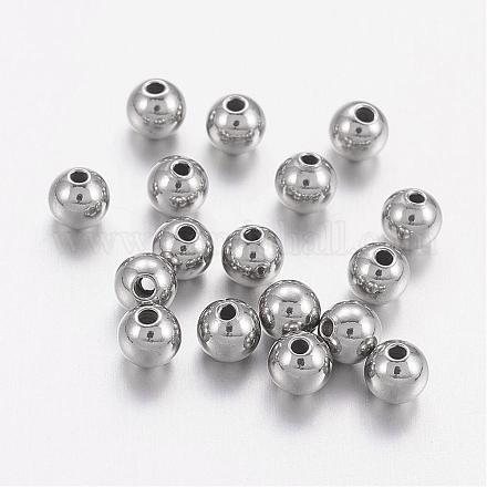 201 Stainless Steel Beads STAS-R033-4mm-1