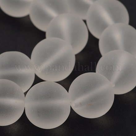 Perles en verre dépolies rondes GLAA-J079-01-12mm-1