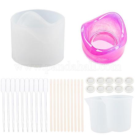 SUNNYCLUE 1Pcs Candle Holder Molds 1Pcs Lotus Mold Resin Silicone Mold Epoxy Craft Kits with 10pcs Mixing Sticks 10pcs Latex Finger Cots 10pc Dropper and 2pc Measuring Cup DIY Crafts DIY-SC0010-98-1