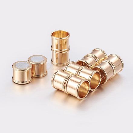 Bamboo Brass Magnetic Clasps KK-S097-29-1
