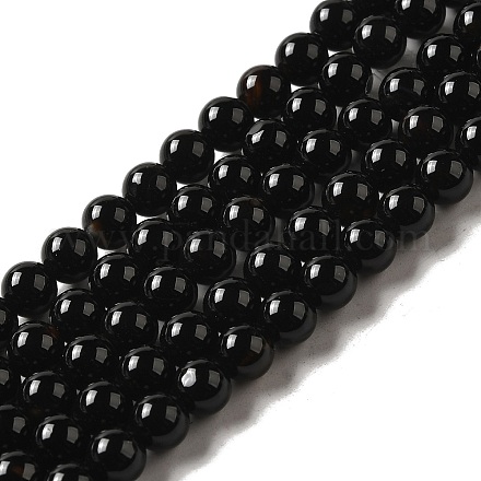 Chapelets de perles d'agate naturelle X-G-G390-6mm-01-1
