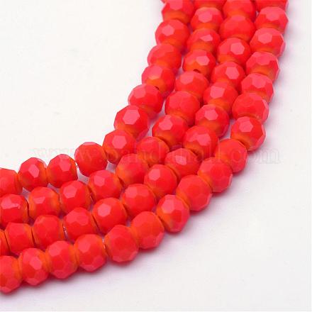 Opaque Solid Glass Bead Strands GLAA-R166-3mm-02C-1