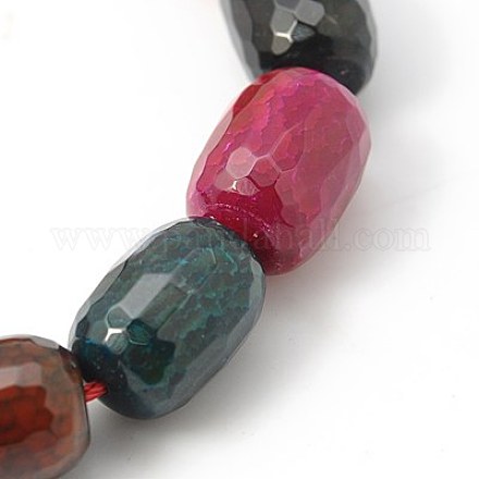 Natural Agate Beads Strands G-G313-8x12mm-05-1