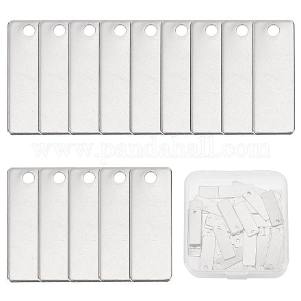 SUNNYCLUE 1 Box 50Pcs Stamping Blank Tags Stainless Steel Stamping Tags Engraving Message Word Tag Retangle Stamping Charms for Jewelry Making Charms DIY Earrings Bracelet Necklace Craft Supplies STAS-SC0005-05-1