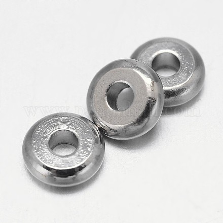 Laiton rondes séparateurs perles plat KK-E738-65A-P-1