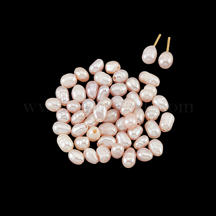 Nbeads perles de culture d'eau douce naturelles PEAR-NB0001-91C-1