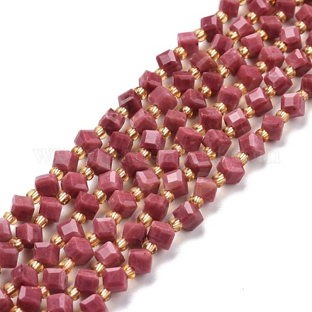 Chapelets de perles en rhodonite naturelle G-P463-02-1