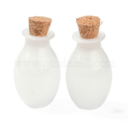 Овальные стеклянные пробковые бутылки орнамент AJEW-O032-03J-1