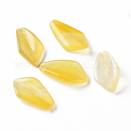 Pendentifs en agate jaune naturelles G-F697-B04-1