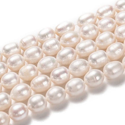 Brins de perles de culture d'eau douce naturelles PEAR-L033-89-01-1