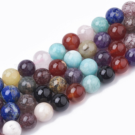 Chapelets de perles en pierres naturelles mélangées G-T064-52B-1