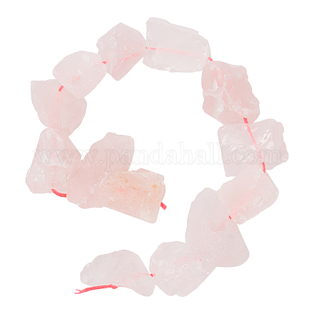 Fili di perline di quarzo rosa naturale grezzo olycraft G-OC0003-74-1