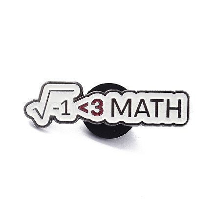 Broche formule mathématique en alliage émaillé JEWB-K005-06-1