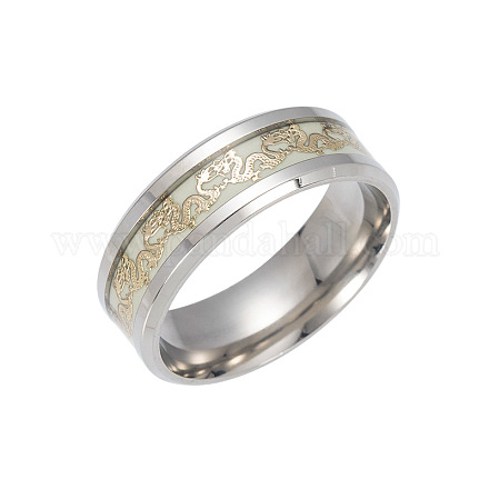 201 Stainless Steel Wide Band Finger Rings RJEW-T005-7-04-1