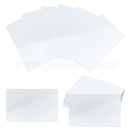 Nbeads 50шт прямоугольные алюминиевые пустые термотрансферные визитки DIY-NB0005-66-1