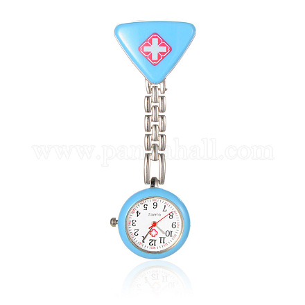 Aleación relojes roja cruz de bolsillo mesa enfermera WACH-N007-04D-1