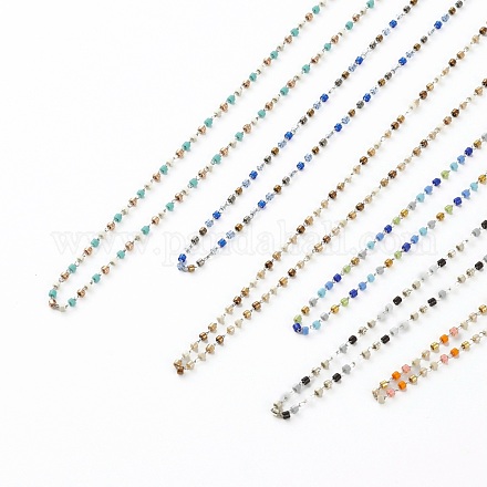 Glasperlen Perlenketten NJEW-JN03277-1
