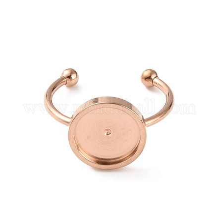 Fornituras de anillo de puño abierto de acero inoxidable FIND-WH0147-11A-KCG-1