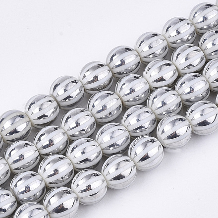 Chapelets de perles en verre électroplaqué EGLA-S177-11B-07-1