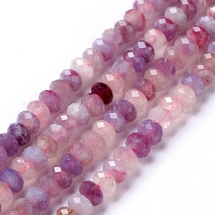 Perles de tourmaline fleurs de prunier naturel brins G-G991-B02-1