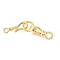 Brass Micro Pave Green Cubic Zirconia Fold Over Clasps, Hand, Real 18K Gold Plated, 34mm