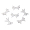 Non-Tarnish Stainless Steel Links Connectors, Butterfly, Stainless Steel Color, 14.5x9.5x1.1mm, Hole: 1.2mm