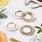 4Pcs Brass Nut, Flat Round, Golden, 32x6mm, Hole: 19.5mm